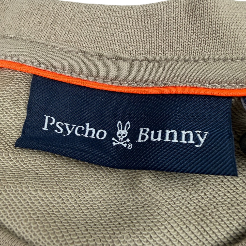 Psycho Bunny Men Oak City Crew Neck Sweatshirt Stone Beige HL24-B6S274E200 M NWT - Picture 5 of 11
